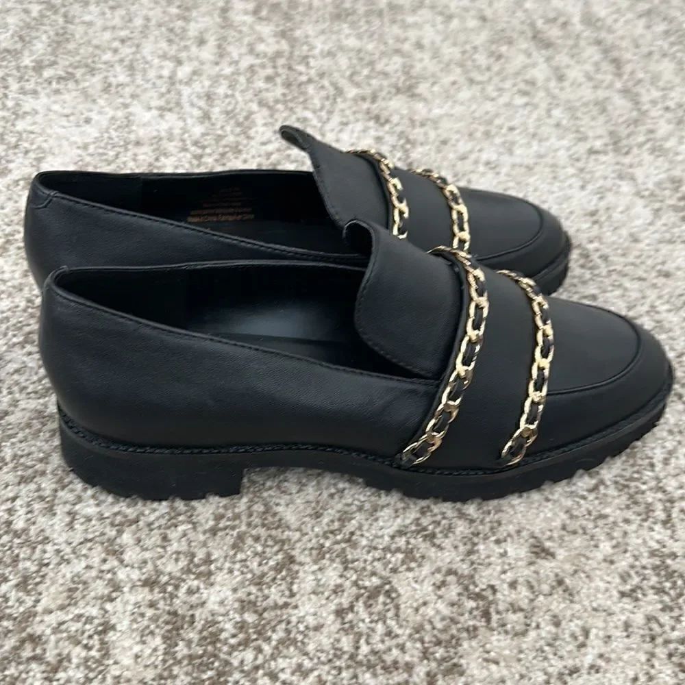 KARL LAGERFELD Paris Piel Liverpool Flat In Black Leather 8 - Picture 2 of 7